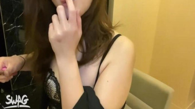  최신 대만 SWAG 힙업 피트니스 캐스터 ＇킨키야시＇ 팬 대전 음탕 캐스터 블랙 실크 펀칭 속옷 일품 힙업 후입
