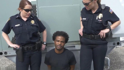  Black prisoner was caught by prison guards while escaping